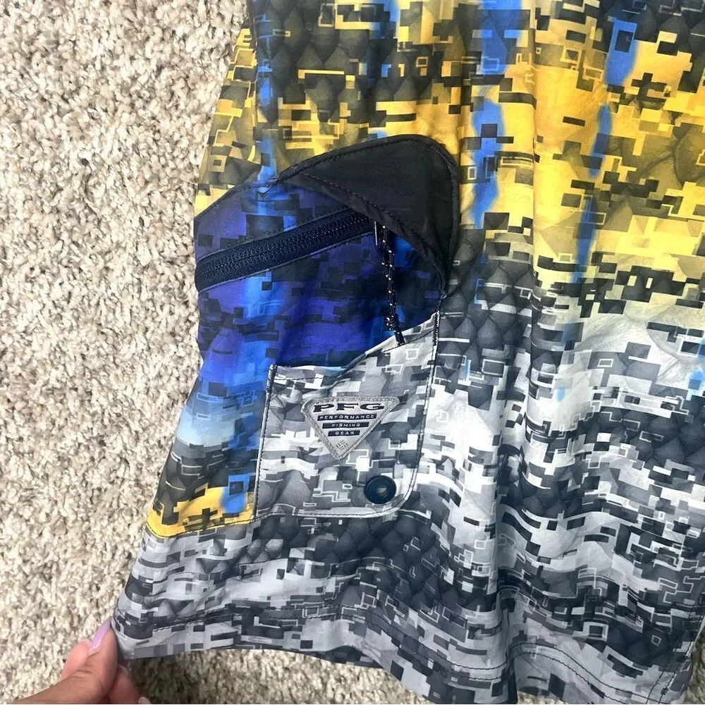 Columbia Board Shorts Men's 38 PFG‎ Offshore Camo Fade 10